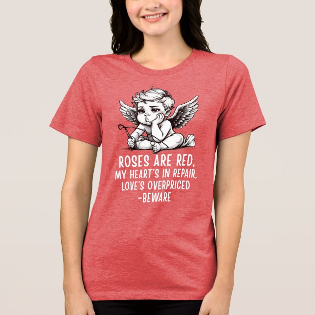 Sarcastic Anti-Valentine Cupid T-Shirt (Frente)