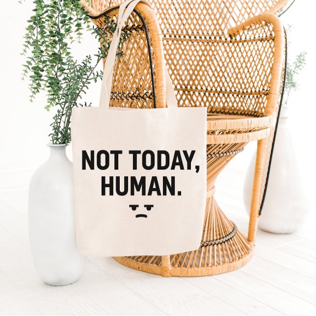 Sarcastic Minimalist Quote Tote Bag Design (Criador carregado)