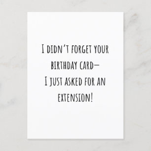 Sarcástico Engraçado Belo Cartão de Aniversário