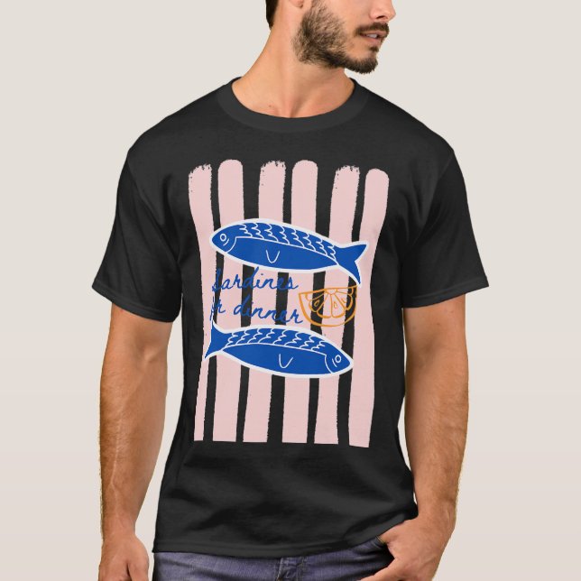 Sardinhas para Jantar - Camiseta de Verão (Frente)