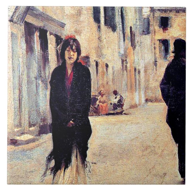 Sargent - Rua em Veneza, belas artes (Frente)