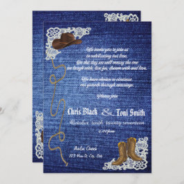 Sarja de Nimes, botas & convite de casamento