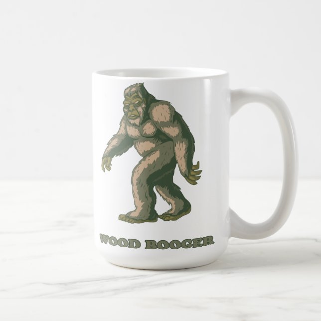Sasquatch: Caneca de café de madeira do Booger (Direita)