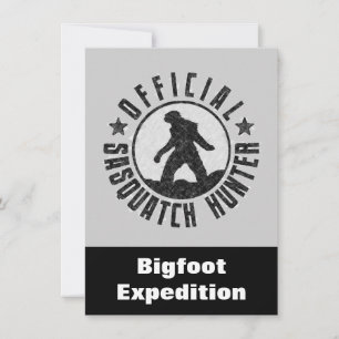 Sasquatch Hunter Engraçado Convite para encontrar