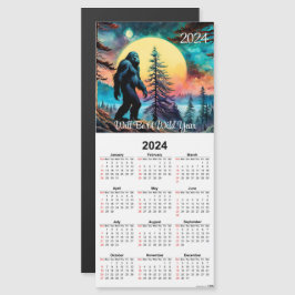 Sasquatch na Placa de Calendário Magnético Mountai