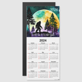 Sasquatch na Placa de Calendário Magnético Mountai