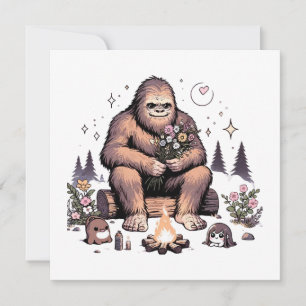Sasquatch Segurando Flores