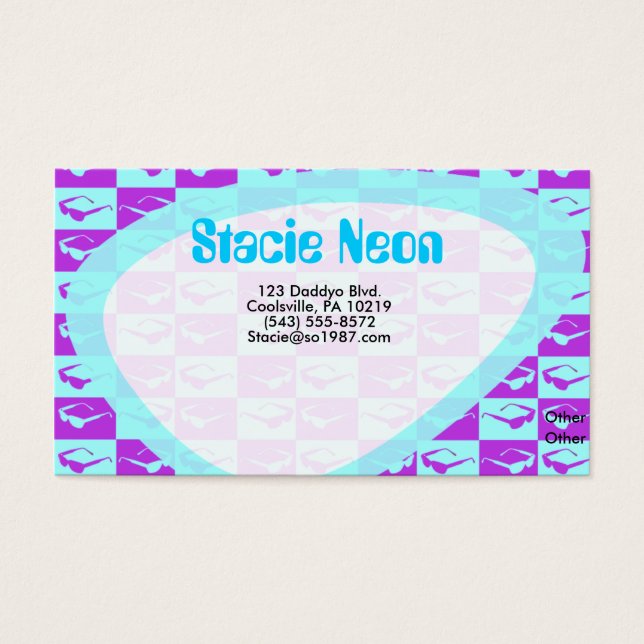 Sassy Oitenta Chequeia Design de Arte Divertida (Frente)