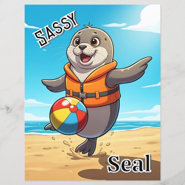 Sassy Seal | Arte de Enfermeiro de Crianças Bonita (Frente)