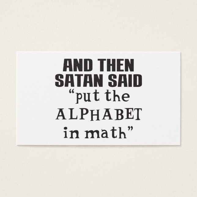 Satã Disse Colocar Alfabeto No Teac Da Faculdade E (Frente)