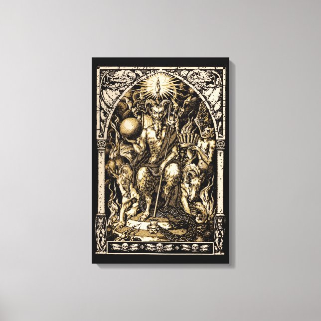Satã Enthroned 16x24 Canvas Wall Art (Frente)