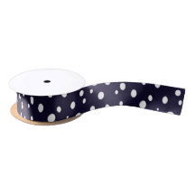 Satin com Padrão de Pontos de Neve Branca