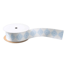 Satin Ribbon com flocos de neve para decorar prese