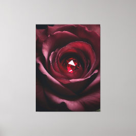 Satinheart Rouge – Gemstone Rose Canvas