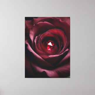 Satinheart Rouge – Gemstone Rose Canvas