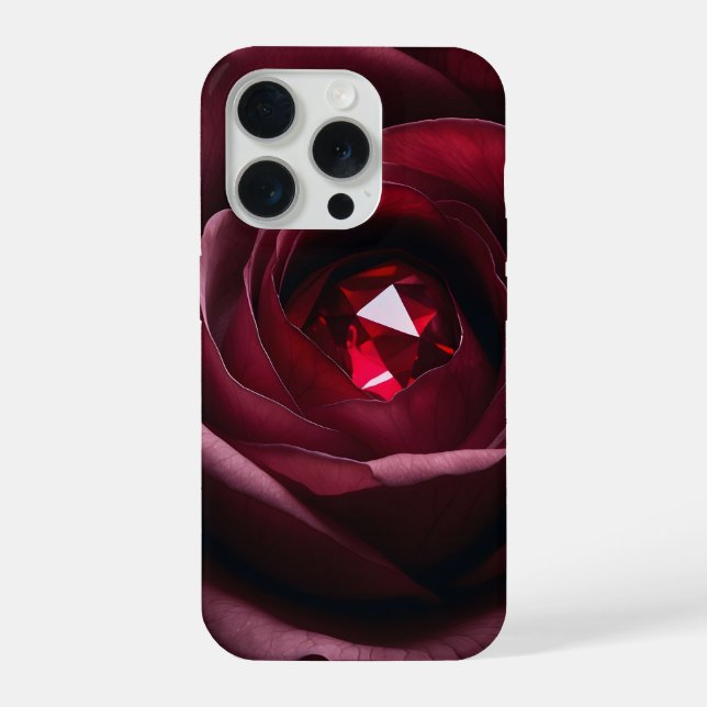 Satinheart Rouge – Rose Gem Phone Case (Verso)