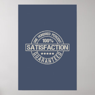 SATISFAÇÃO GARANTIDA poster personalizada