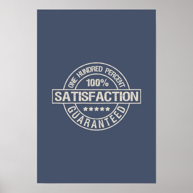 SATISFAÇÃO GARANTIDA poster personalizada (Frente)