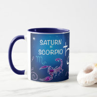 Saturn na caneca da Escorpião