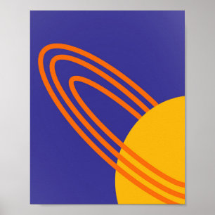 Saturn Rings Space Poster Impressão