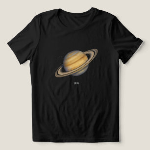 Saturno artístico com anéis vibrantes