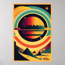 Saturno, poster de espaço