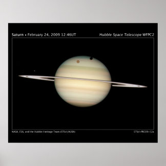 Saturns Moons - Poster da astronomia de trânsito