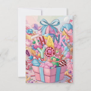 Saudação ao cartões de agradecimentos de Candyland