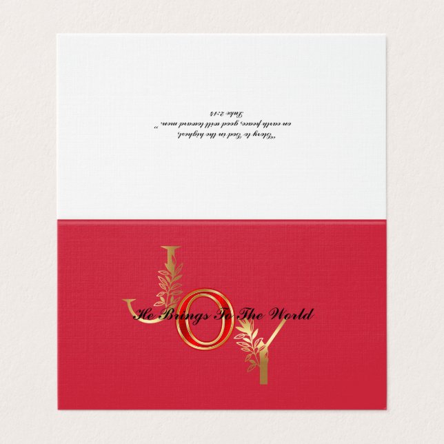 Saudação da Mensagem de Alegria Cristã Clássica (Exterior Desdobrado)