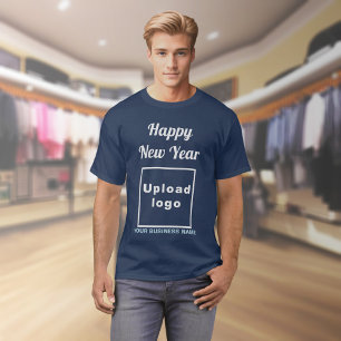 Saudação de Ano Novo do Negócio à Camisa Azul Mari