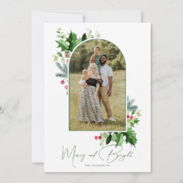 Saudação de feliz e Arco de Natal Brilhante