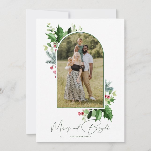 Saudação de feliz e Arco de Natal Brilhante (Frente)