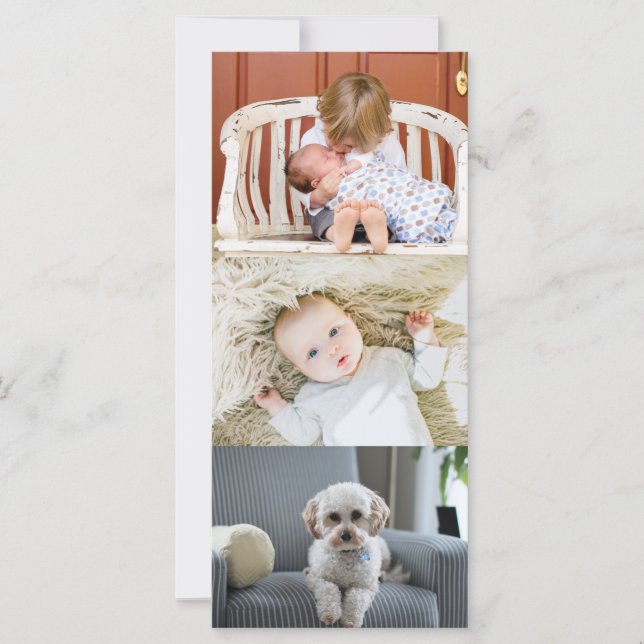 Saudação de Natal Personalizada Vertical com Três  (Frente)