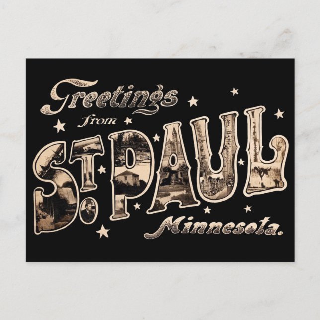 Saudação de St. Paul Minnesota Cartão Postal (Frente)