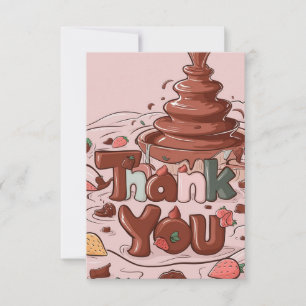 Saudação do cartões de agradecimentos de chocolate