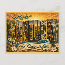 Saudação Vintage Kentucky de Cartão Postal