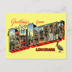 Saudações Antigas de Nova Orleans Cartão Postal de