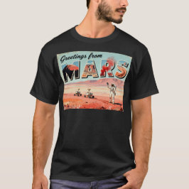 Saudações da camiseta Sci-Fi Retro Mars