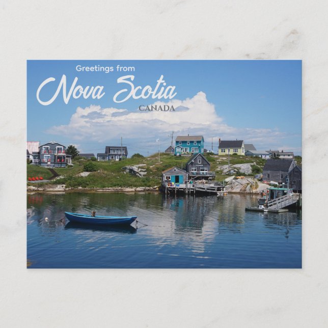 Saudações da Nova Escócia Canadá Cartão Postal  (Frente)