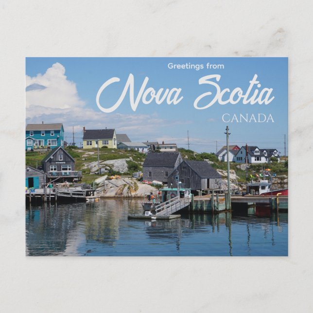 Saudações da Nova Escócia no cartão postal do Cana (Frente)