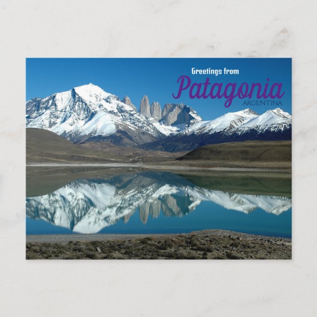 Saudações da Patagônia Argentina Cartão postal (Frente)
