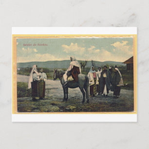 Saudações da Romênia, cartão postal enviado em