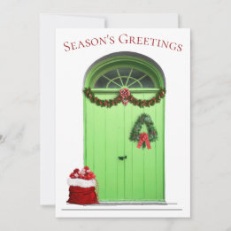 Saudações da Temporada de Natal Modelo de Porta Ve