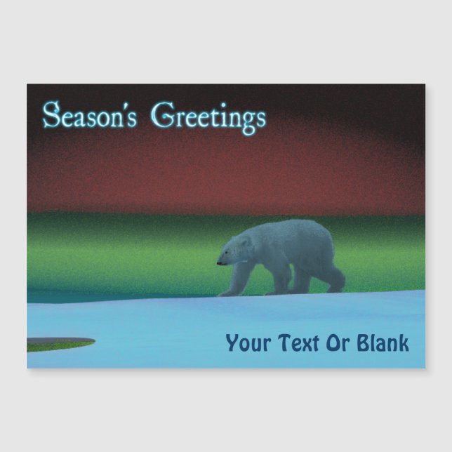 Saudações da temporada - Luzes polares Urso Polar (Frente)