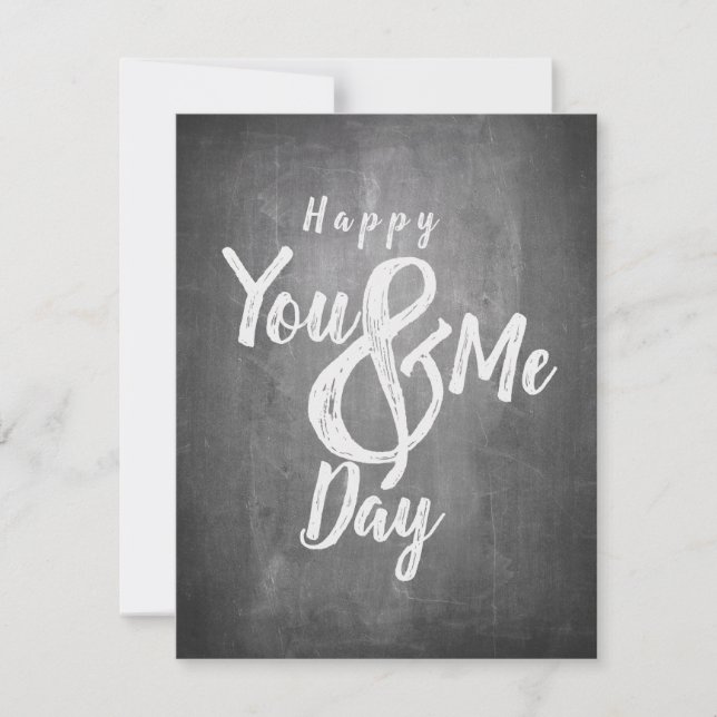 Saudações de aniversário em visual de quadro negro (Frente)