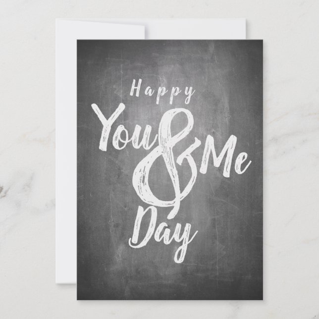 Saudações de aniversário em visual de quadro negro (Frente)