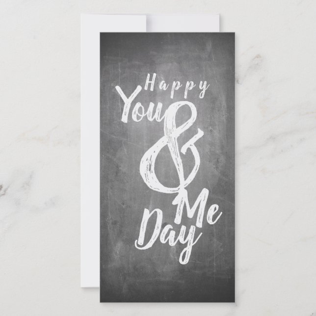 Saudações de aniversário em visual de quadro negro (Frente)