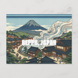 Saudações de Beppu, Japão Cartão Postal Antigo