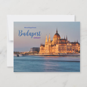 Saudações de Budapeste, Hungria Cartão postal Cêni