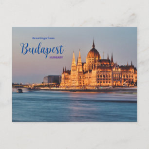 Saudações de Budapeste, Hungria Cartão postal Cêni
